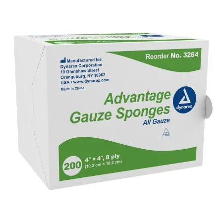 Dynarex - 3264 - Advantage Gauze Sponge  8-ply Non-sterile