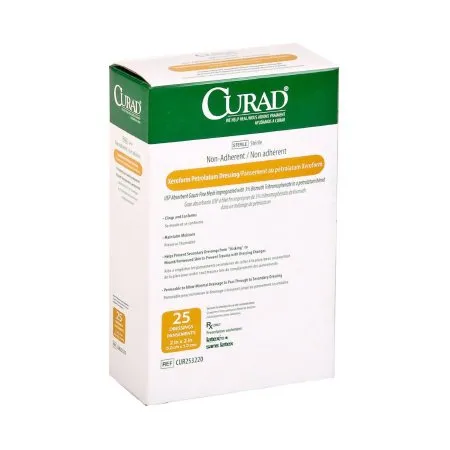 Medline - Curad - CUR253220 - Xeroform Petrolatum Impregnated Dressing Curad Square 2 X 2 Inch Sterile