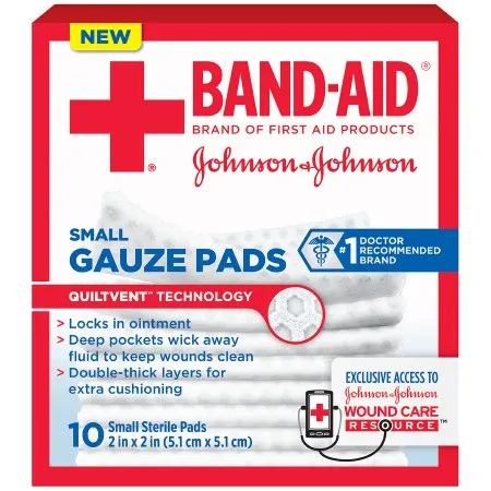 Johnson & Johnson Consumer - Band-Aid - 00381371165698 - Gauze Sponge Band-aid 2 X 2 Inch 1 Per Pack Sterile Square