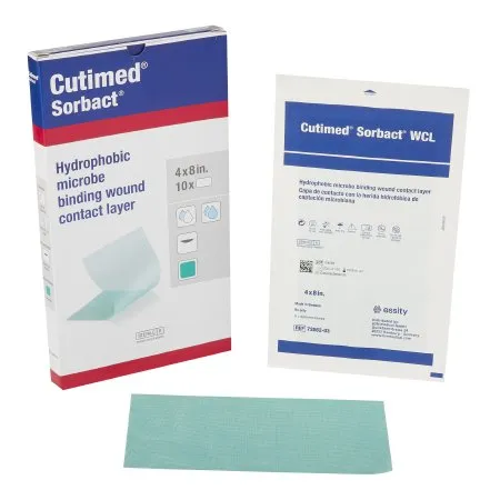 BSN Medical - Cutimed Sorbact WCL - 7266203 - Antimicrobial Wound Contact Layer Dressing Cutimed Sorbact WCL Rectangle Sterile