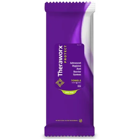 Avadim Technologies - Theraworx Protect Advanced Hygiene Barrier System - From: HX-8808 To: HX-8808FF - Avadim  Rinse Free Bath Wipe  Soft Pack Cocamidopropyl Betaine Lavender Scent 8 Count