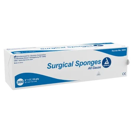 Dynarex - From: 3223 To: 3233 - Gauze Sponge 2 X 2 Inch 200 per Pack NonSterile 12 Ply Square