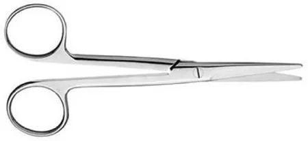 V. Mueller - SU1801 - Dissecting Scissors Mayo 6 3/4 Inch Length Surgical Grade Stainless Steel NonSterile Finger Ring Handle Straight Blunt Tip / Blunt Tip