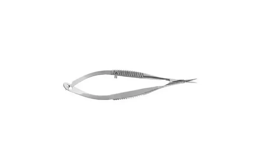 V. Mueller - OP0907-201 - Capsulotomy Scissors V. Mueller Vannas 4-3/4 Inch Length Surgical Grade Stainless Steel NonSterile Wide Thumb Handle with Spring