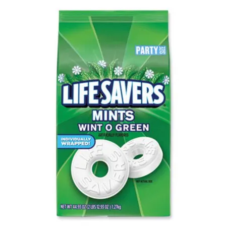 LifeSavers - LFS-21524 - Hard Candy Mints, Wint-o-green, 44.93 Oz Bag