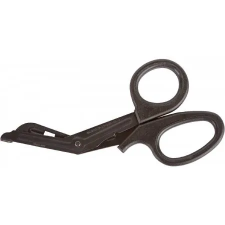 North American Rescue - ZZ-0063 - Trauma Shears North American Rescue 7-1/4 Inch Length Surgical Grade Stainless Steel NonSterile Finger Ring Handle Angled Blunt Tip / Blunt Tip