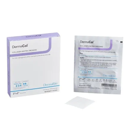 DermaRite  - DermaCol - 00302E - Industries  Collagen Dressing  2 X 2 Inch Square