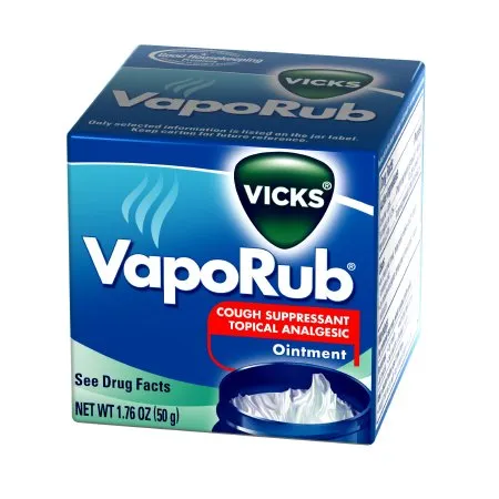 Procter & Gamble - Vicks VapoRub - 32390001051 - Chest Rub Vicks VapoRub 4.8% - 1.2% - 2.6% Strength Ointment 1.76 oz.