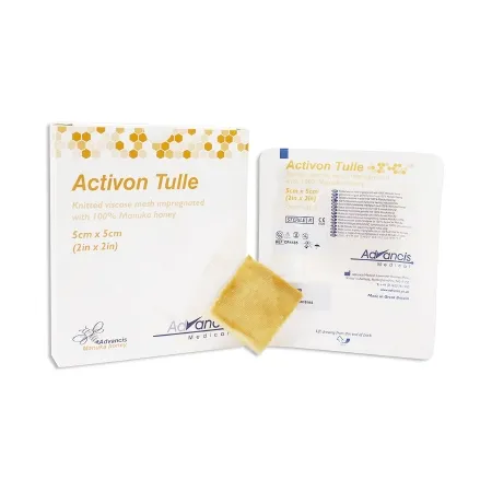 Mediusa - Activon Tulle - CR4135 - Honey Wound and Burn Dressing Activon Tulle Square 2 X 2 Inch Sterile