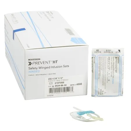 McKesson - 4666 - Prevent Infusion Set Prevent 23 Gauge 3/4 Inch 12 Inch Tubing Without Port
