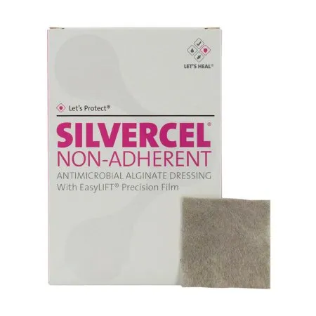 3M - Silvercel Antimicrobial - 800408 - Silver Alginate Dressing Silvercel Antimicrobial 4 X 8 Inch Rectangle Sterile