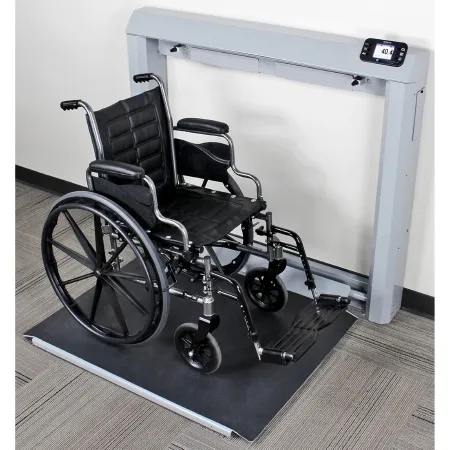 Detecto - 7550 - Wheelchair Scale Detecto Digital Display 1000 lbs. / 474 kg Capacity Black / White AC Adapter / Battery Operated