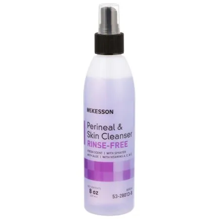 McKesson - 53-28013-8 - Rinse Free Perineal Wash Liquid 8 oz. Pump Bottle Fresh Scent