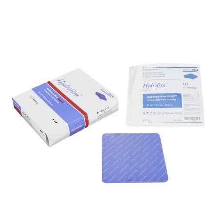 Hydrofera - HBRS8820 - BLUE READY Antibacterial Foam Dressing BLUE READY 8 X 8 Inch Without Border Without Film Backing Nonadhesive Square Sterile