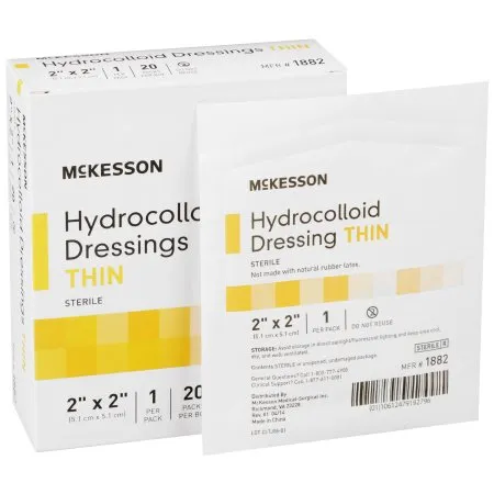McKesson - From: 1882 To: 1886 - Thin Hydrocolloid Dressing 2 X 2 Inch Square