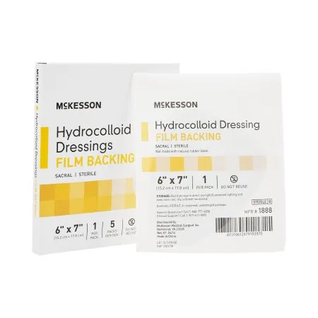 McKesson - 1888 - Hydrocolloid Dressing 6 X 7 Inch Sacral