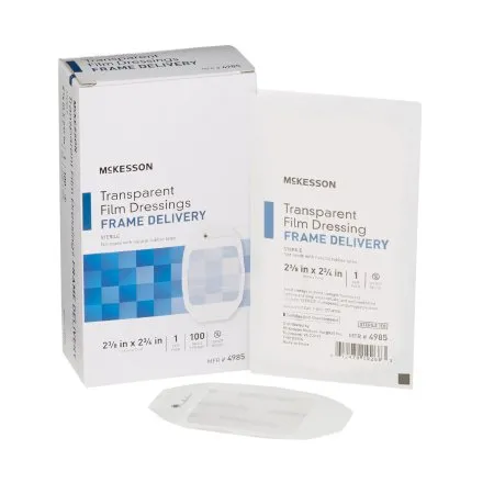 McKesson - 4985 - Transparent Film Dressing 2 3/8 X 2 3/4 Inch Frame Style Delivery Octagon Sterile