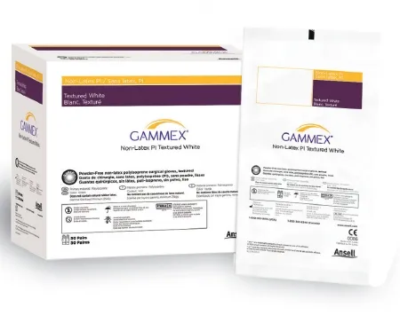 Ansell Healthcare - GAMMEX Non-Latex PI Textured - 20688280 - Ansell GAMMEX Non Latex PI Textured Surgical Glove GAMMEX Non Latex PI Textured Size 8 Sterile Polyisoprene Standard Cuff Length Fully Textured White Chemo Tested