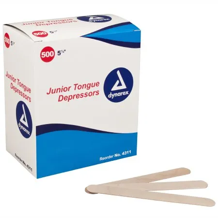 Dynarex - From: 4311 To: 4313 - Tongue Depressor dynarex 5 1/2 Inch Length Wood