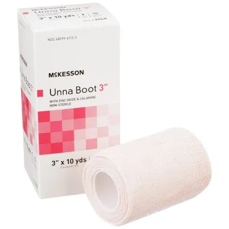 McKesson - 2068 - Unna Boot 3 Inch X 10 Yard Cotton Calamine / Zinc Oxide NonSterile