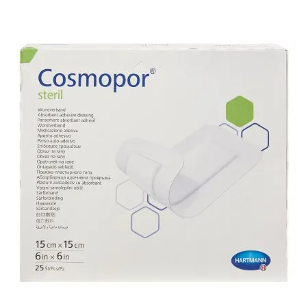 Hartmann - Cosmopor - 900823 -  Adhesive Dressing  6 X 6 Inch Nonwoven Square White Sterile