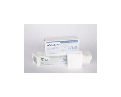 Tidi Products - 908223 - Cotton-Filled Sponge, 8-Ply, 3" X 3", Non-Sterile, 100/Bg, 40 Bg/Cs