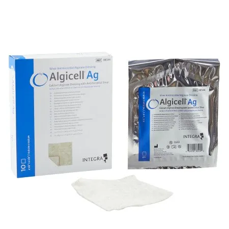 Gentell - Algicell Ag - 88544 -  Silver Alginate Dressing  4 1/4 X 4 1/4 Inch Square Sterile