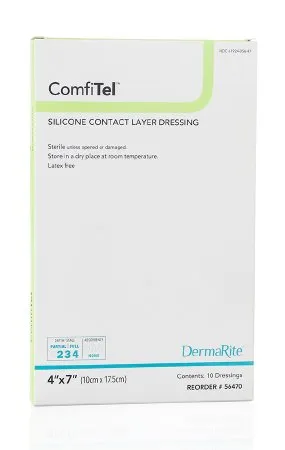 DermaRite  - ComfiTel - 56470 - Industries  Wound Contact Layer Dressing  Rectangle Sterile