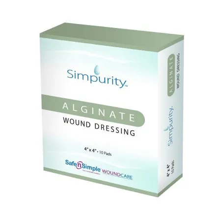 Safe n Simple - Simpurity - SNS50704 -   Alginate Dressing  4 X 4 Inch Square