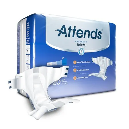 Attends Healthcare Products - Attends Advanced - DDC25 -  Unisex Adult Incontinence Brief  Regular Disposable Heavy Absorbency