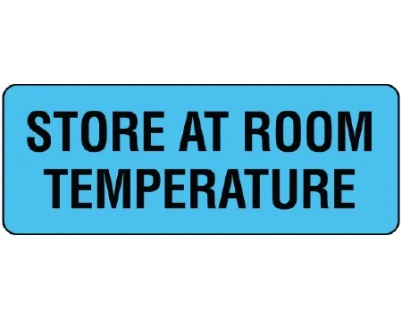 Shamrock Scientific - Shamrock - UPCR-5003 - Pre-Printed Label Shamrock Auxiliary Label Blue Paper STORE AT ROOM TEMPERATURE Black Temperature Control 3/4 X 2 Inch