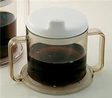 Alimed - 860020 - Drinking Mug AliMed 10 oz. Clear Cup / Granite Lid Plastic Reusable