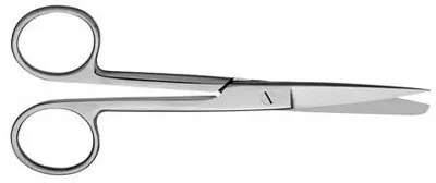 V. Mueller - SU1992 - Suture Scissors 5 1/2 Inch Length Surgical Grade Finger Ring Handle Straight Sharp Tip / Blunt Tip