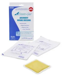 Southwest Technologies - DR8000 - Elasto-Gel Wound Dressing without Tape 4" x 4" , Mildly Adhesive, Sterile, Bacteriostatic, Highly Absorbent