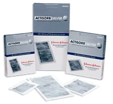 3M - 650220 - Actisorb Silver 220 Silver Charcoal Dressing Actisorb Silver 220 2 1/2 X 3 3/4 Inch Rectangle Sterile