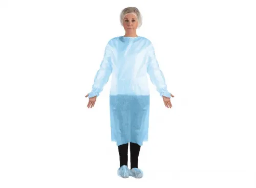 AMD Ritmed - A69954 - A69954: Chemo Gown Poly Coated Blue Oth Thumbloop Lrg 10/pk 10pk/