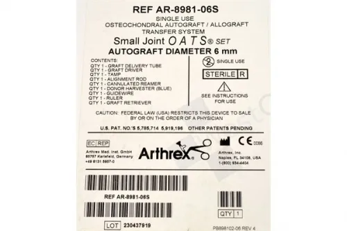 Arthrex - AR-8981-06S - ARTHREX OATS SET: OSTEOCHONDRAL AUTOGRAFT TRANSFER SYSTEM 6MM