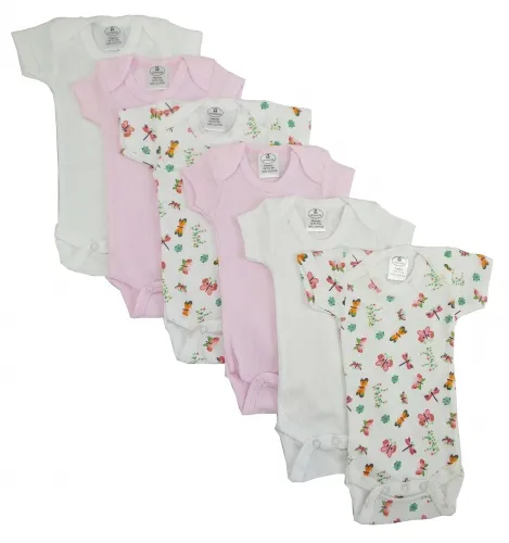 Bambini Layette Infant Wear - From: CS_005P_005P To: CS_005S_005S - BLI Bambini Preemie Girls Printed Short Sleeve