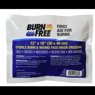 BurnFree Global - #3040-20 - BurnFree Sterile Face Mask Burn Dressing