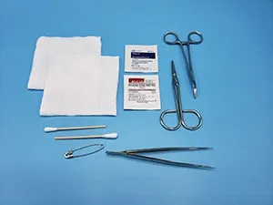 Busse Hospital Disp - From: 752 To: 7830 - General Purpose Tray, Mosquito Hemostat (curved) & Fine Point Scissors, Sterile