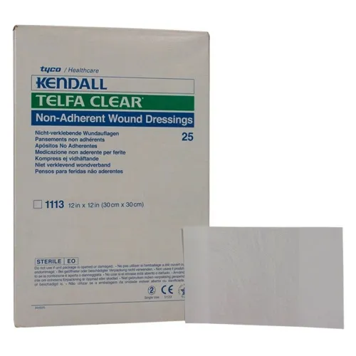Cardinal Health - 1113 - Clear Wound Dressing, Non-Adherent,  Convenient Pre-Cut, Sterile, Permeable & Durable, 12" x 12", 50/cs (Continental US Only)