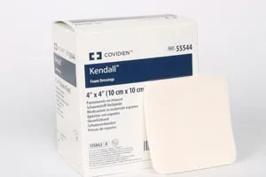 Cardinal - Kendall - 55544 -  Foam Dressing  4 X 4 Inch Without Border Without Film Backing Nonadhesive Square Sterile
