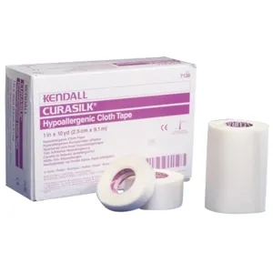 Cardinal - Kendall Hypoallergenic Silk - 7139C -  Hypoallergenic Medical Tape  White 2 Inch X 10 Yard Silk Like Cloth NonSterile