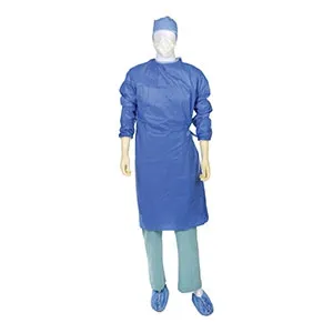 Cardinal Health - Med - 9518 - Non-Reinforced Surgical Gown RoyalSilk, Adult Large, Blue, Sterile, AAMI Level 3.