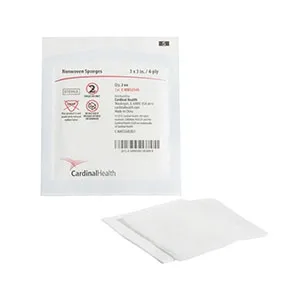 Cardinal Health - C-NWS334S - Sponge, Non-Woven, 3 x 3, 4-Ply, Sterile, 2/pk, 40 pk/bx, 30 bx/cs (Continental US Only)
