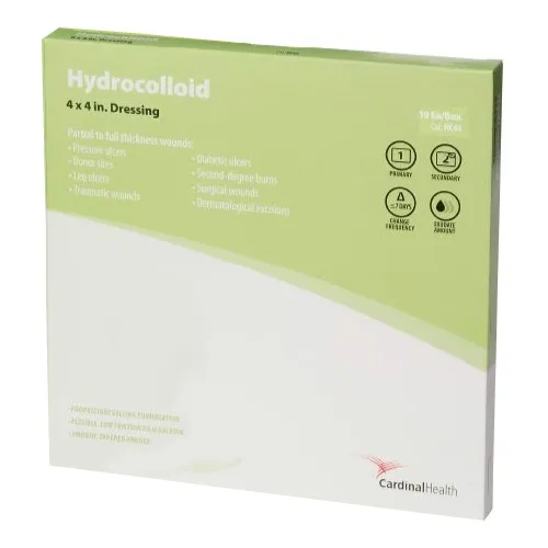 Cardinal Health - HC44 - Med Hydrocolloid Dressing, 4" x 4".
