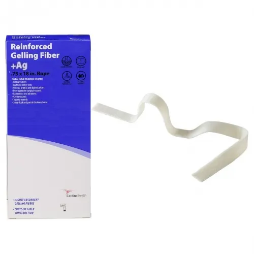 Cardinal Health - RGFBROPEAG - Med Reinforced Gelling Fiber +Ag Dressing, .75" x 18" Rope.