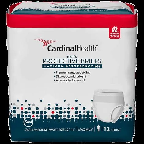 Cardinal Health - UWMSMD20 - Med  , Men's Protective Underwear, Sure Care Super, Small/Medium, 32" 44"