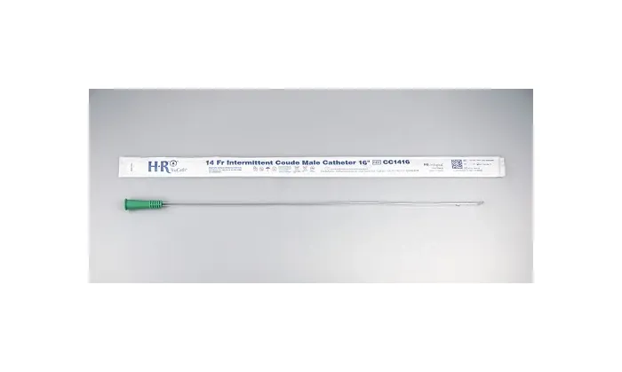 Hr Pharmaceuticals - CC1416 - HR Pharmaceuticals Male 14fr Sterile Coude Catheter, Green