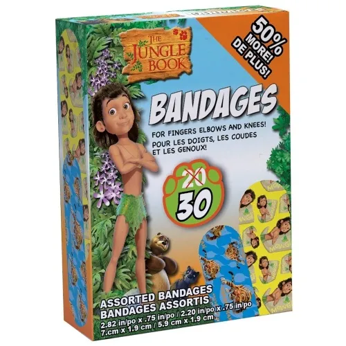 Cosrich - Ouchies - JB-7470-C -  Jungle Book Adhesive Bandages 30 ct